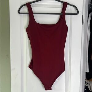 Burgundy body suit